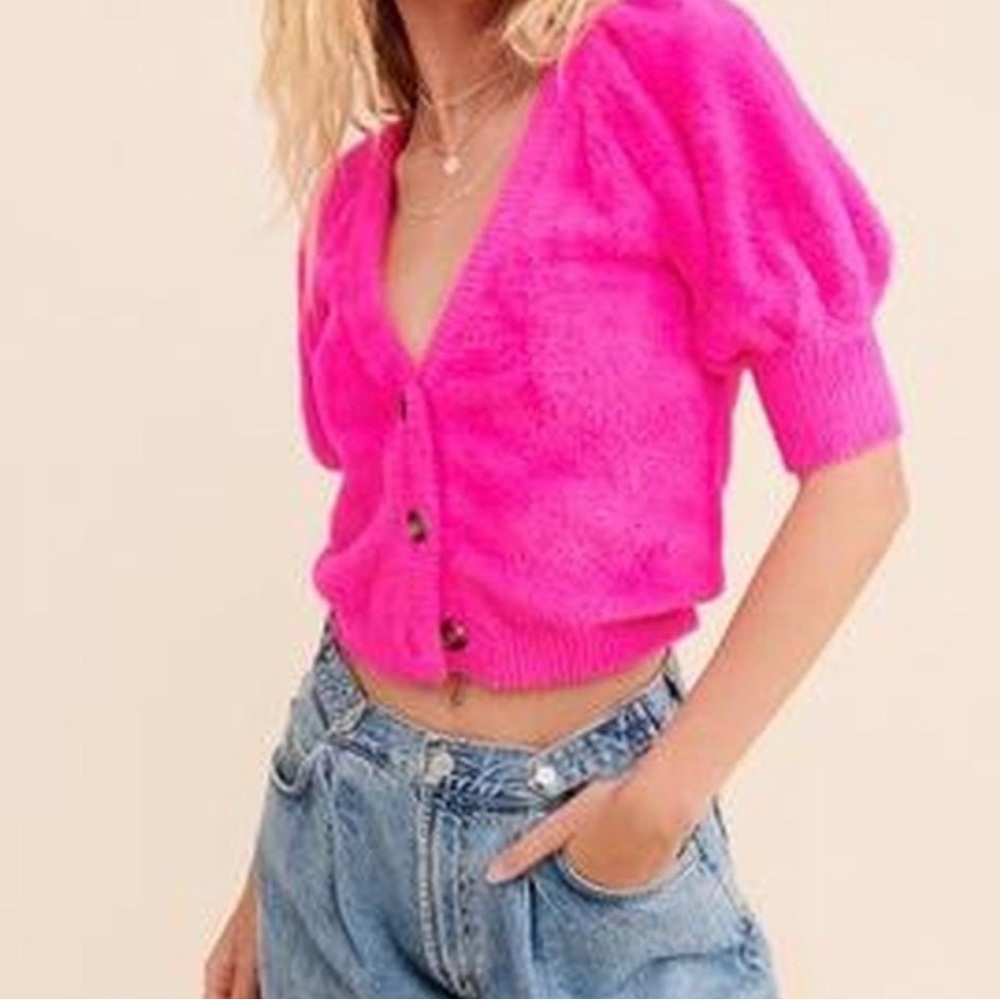 For Love & Lemons Pink Sweater